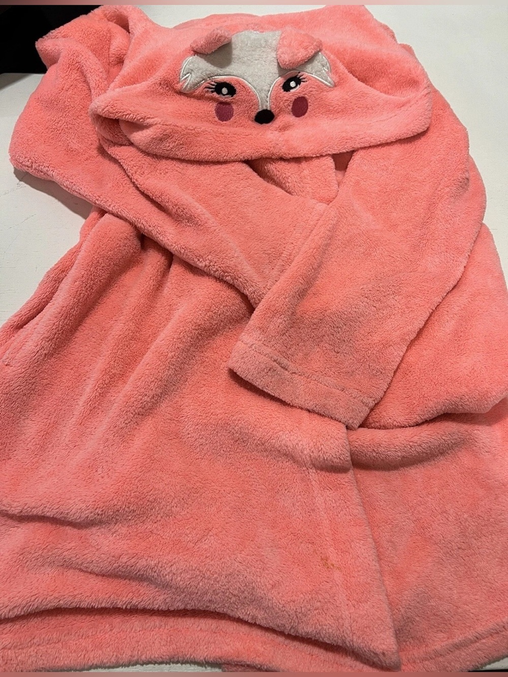 Joe Boxer PLUSH hoodie robe size XL 14/16  lounge pink With POCKETS